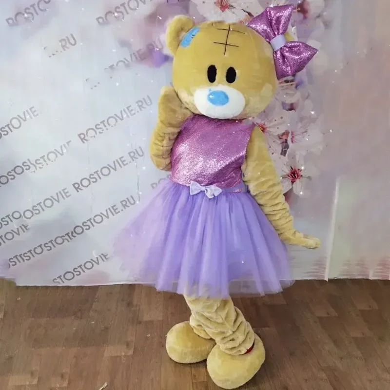 

Disney Blue Suit Set Bear Cute Bear Advertising Walk Mascot Costumes Couple Bear Mascot Carnival Party Fashion Show