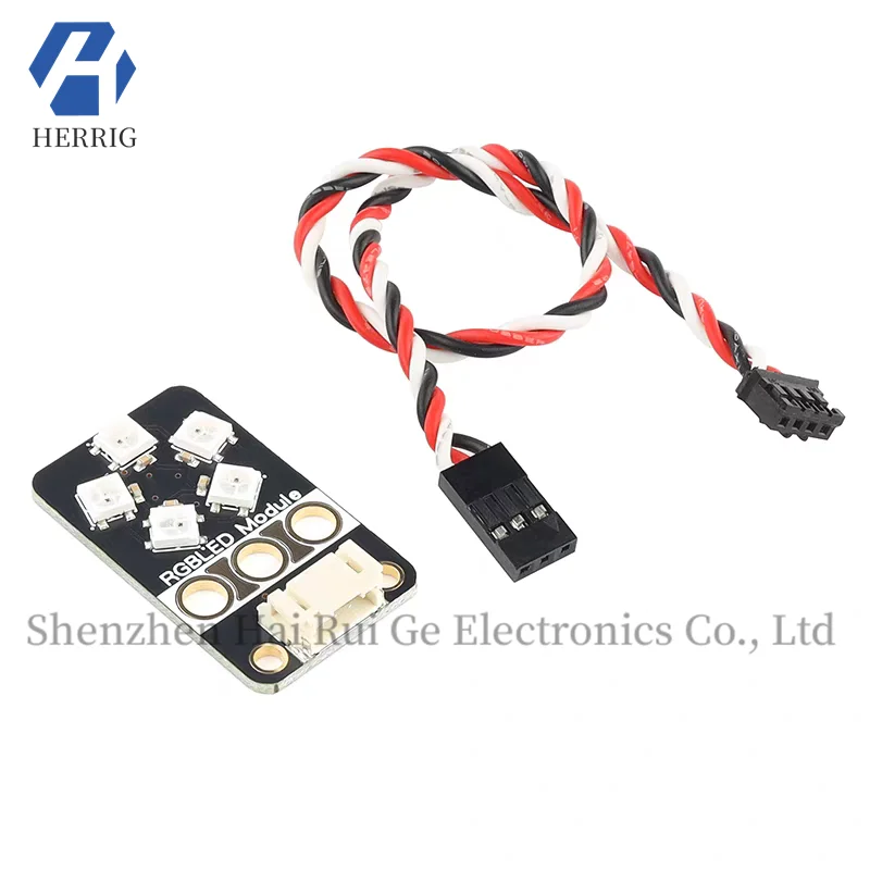 

RGB module full-color LED WS2812 built-in driver programmable compatible with Arduino control board block holes