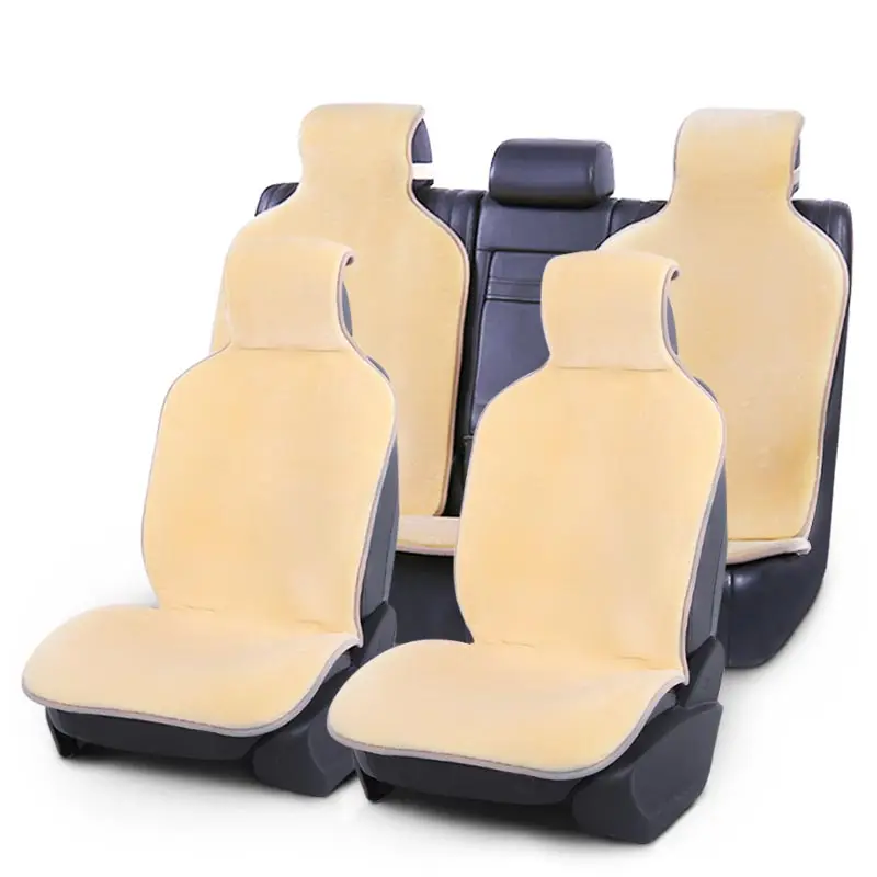 

2-3CM short sheepskin natural genuine Australian fur 5pcs universal car seat covers