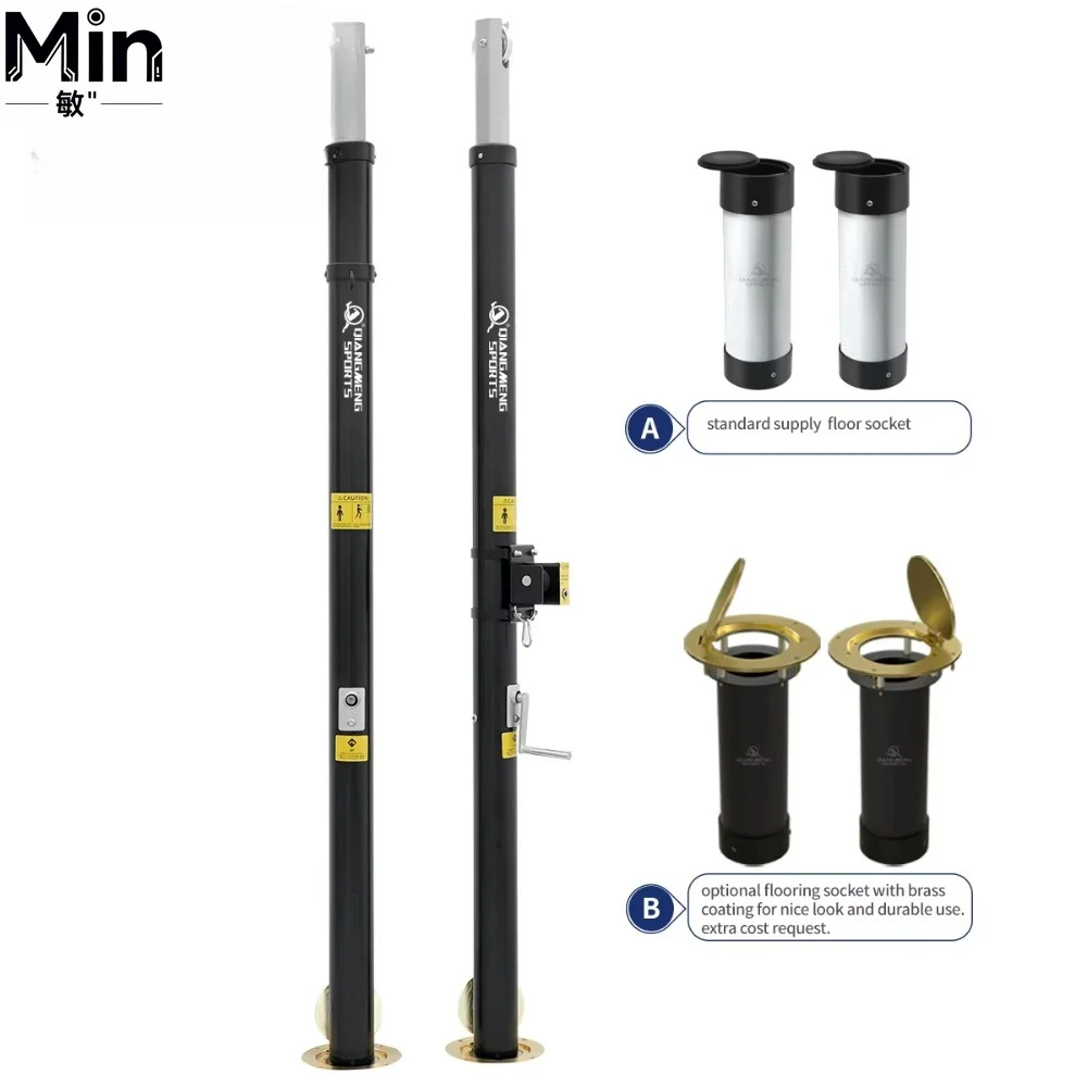 Professional Aluminum Alloy Volleyball Net Posts Outdoor Portable Adjustable Volleyball Poles for Court Park Beach