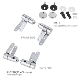 Stainless Steel Toilet Seat Hinge Universal Adjustable Replacement Flush Toilet Cover Mounting Connector Bathroom Accessories