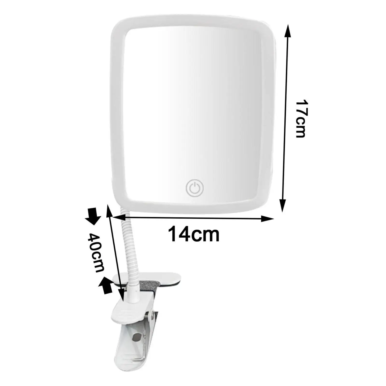 조명 클립 화장대 메이크업 거울, 책상 화장대 거울, 조명 거울