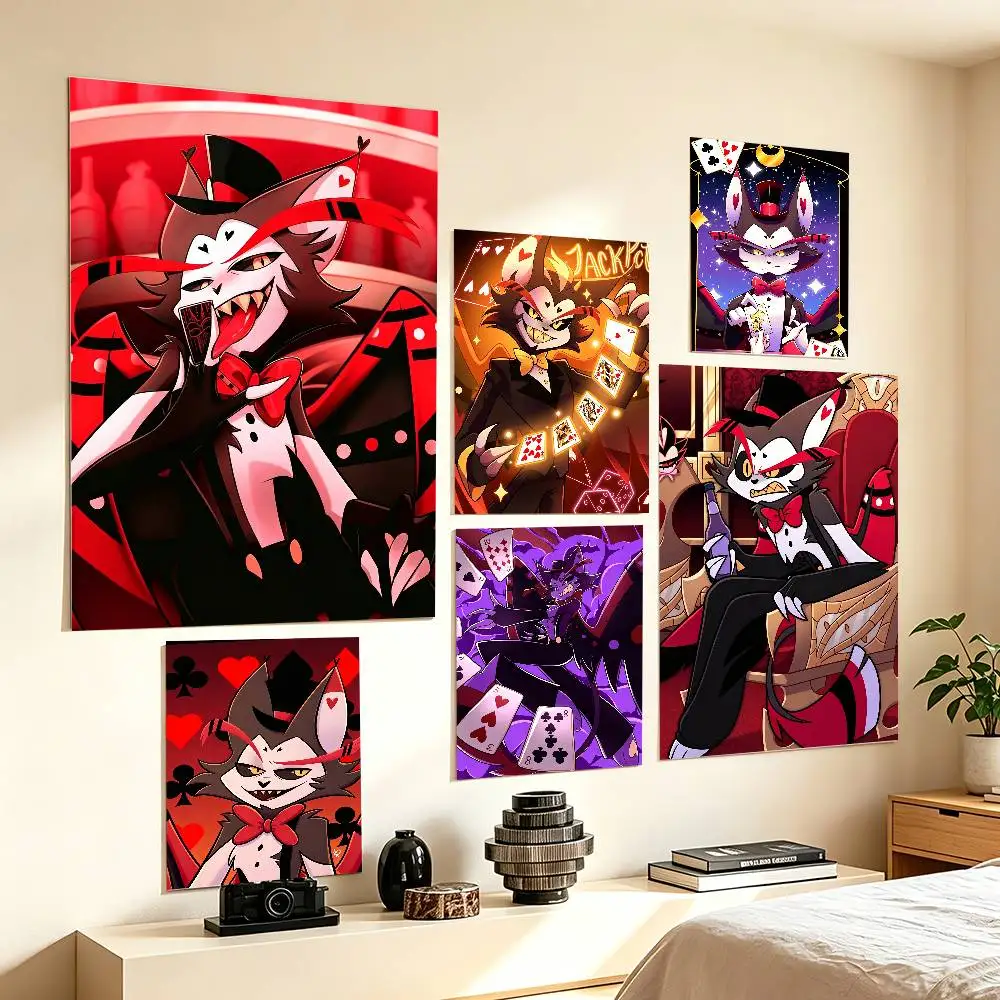 Dark Cartoon H-Husk Hazbin Hotel  Poster HD Self Adhesive Waterproof Wall Art Ideal for Home Office Dorm Gift