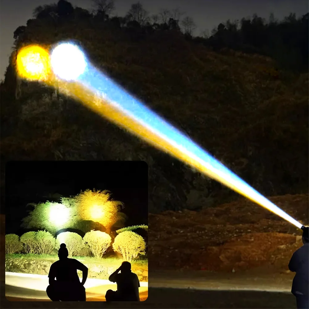 980000000LM Ultra Bright LED Headlamps High Power USB Rechargeable Headlights Dual Light Long Range Head Torch Fishing Adventure