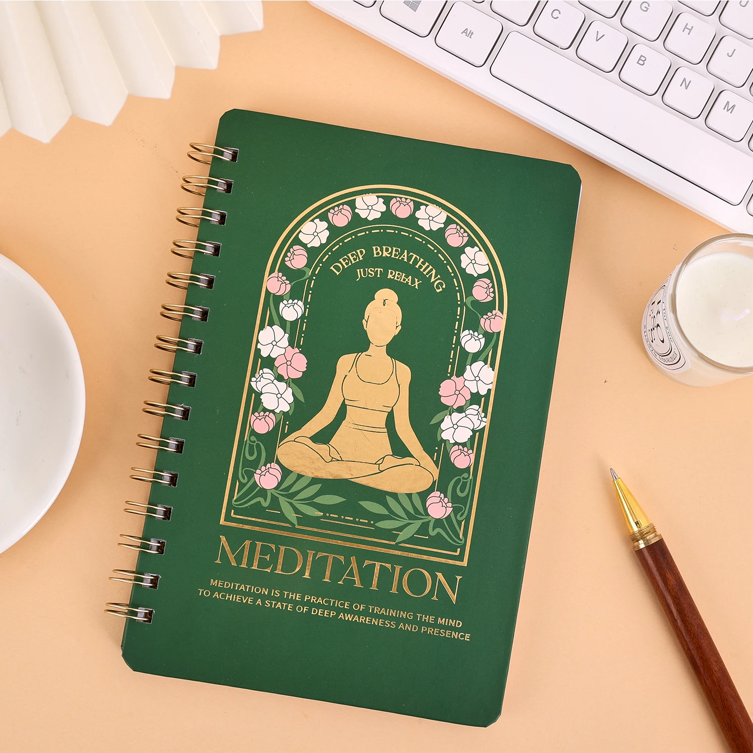 

Meditation Practice Training Yoga Record Planner,Daily Deep Breathing Relax Planners Home Decor for Women, Gifts Birthday