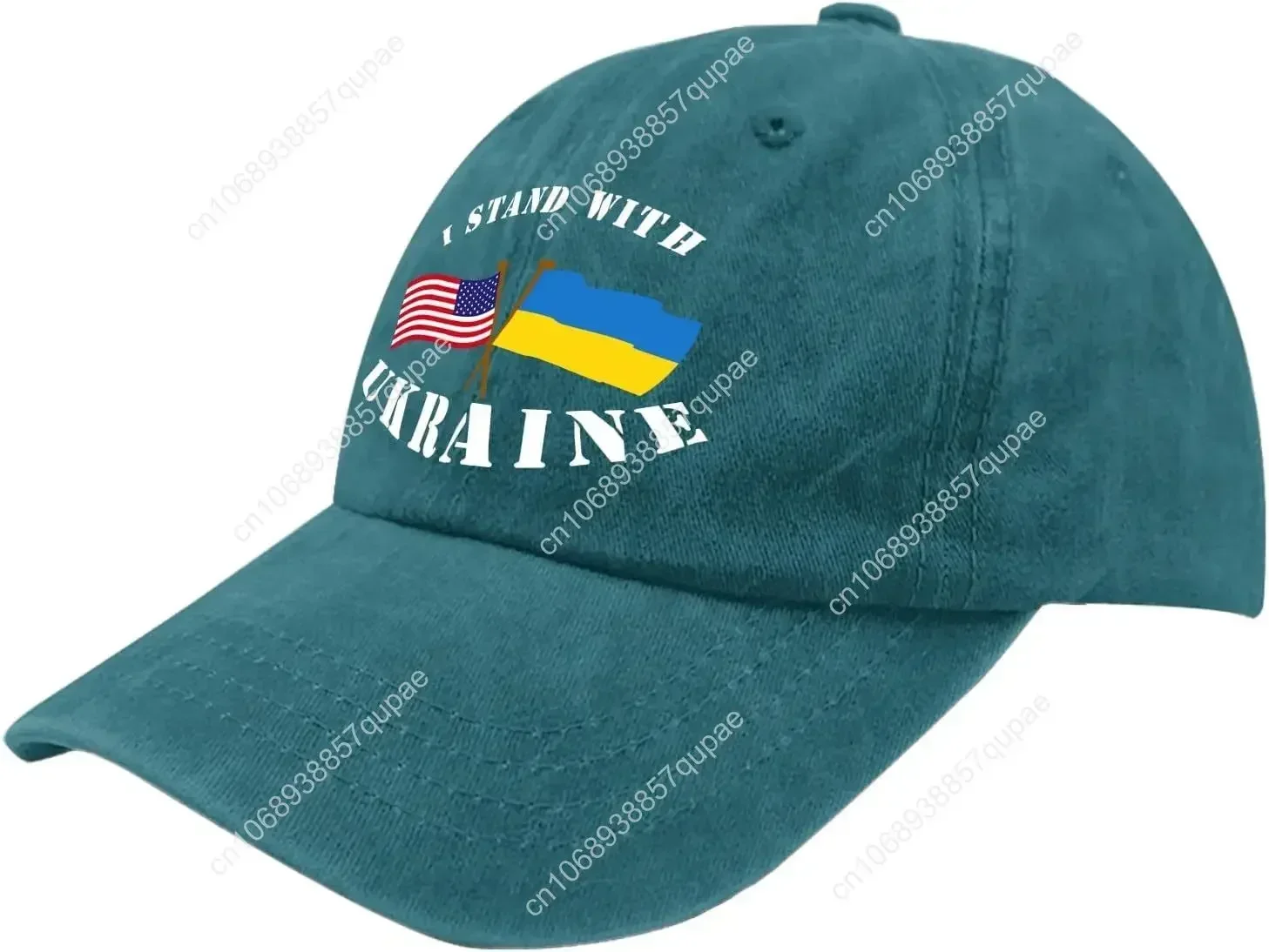 I Stand with Ukraines Flag America Workout Hats for Women Fashionable Hat for Women's Hat Trendy Ponytail Baseball Hat