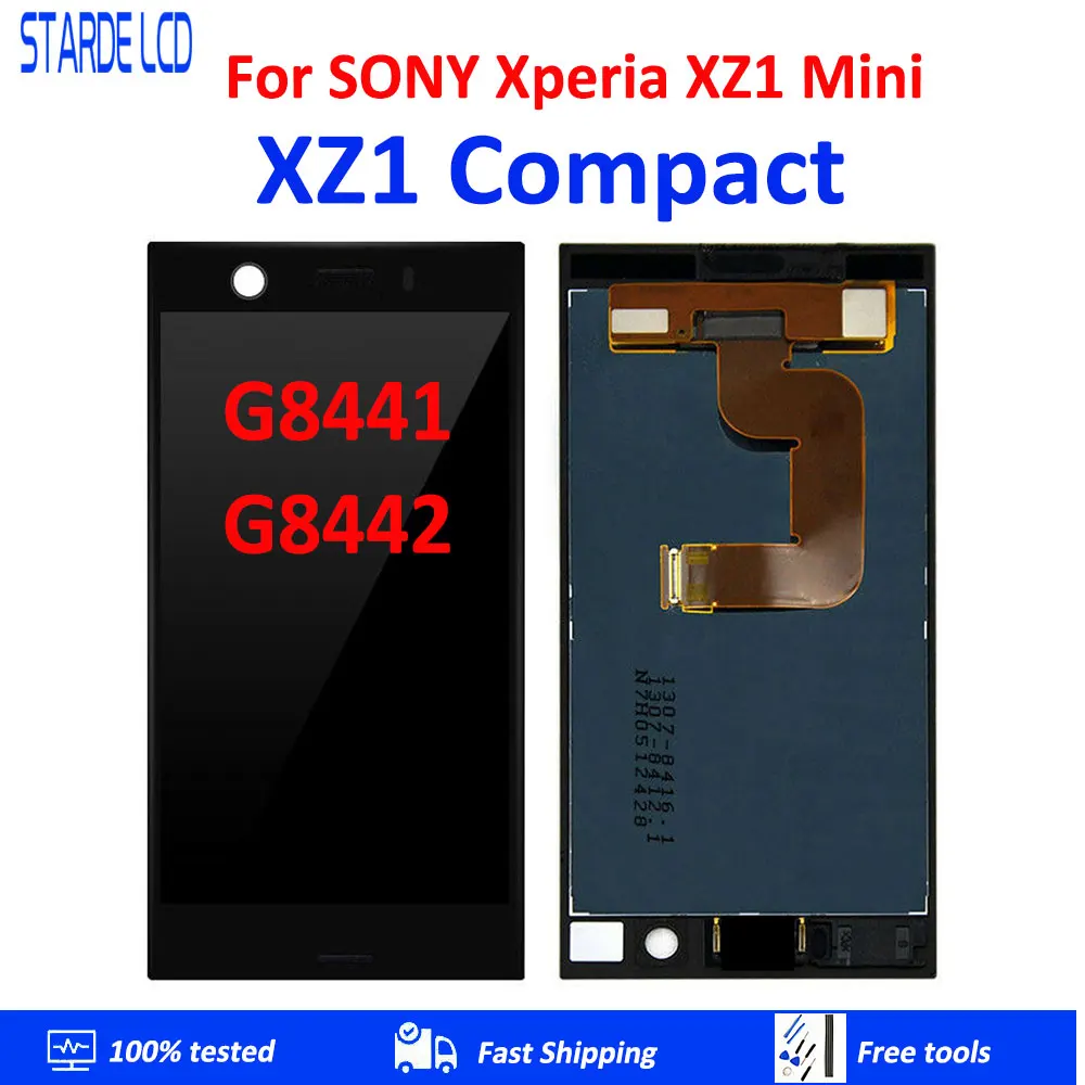 

ЖК-дисплей 4,6 дюйма для SONY Xperia XZ1 Compact G8441 G8442, ЖК-дисплей для SONY Xperia XZ1 Mini, ЖК-дисплей с сенсорным экраном и дигитайзером в сборе