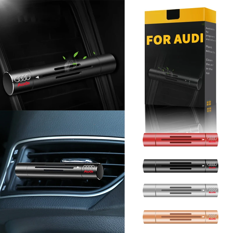 Car Air Freshener Vent Clip Outlet Air Condition Diffuser Solid Flavoring Perfume For Audi A1 A2 A3 A4 A5 A6 A7 Q2 Q3 Q4 Q5 Q6