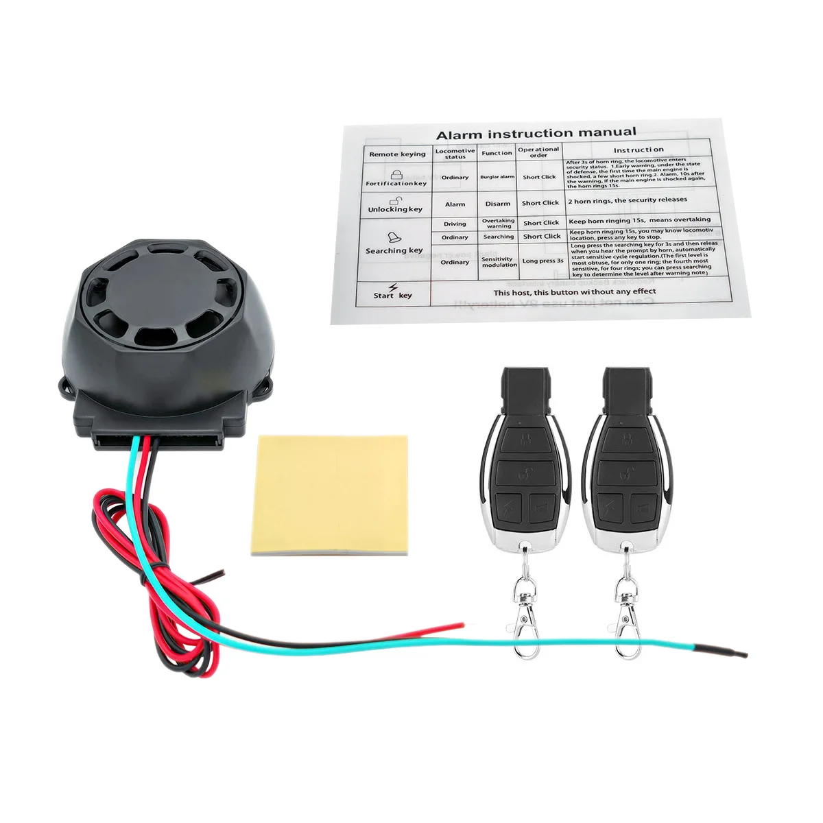 

General 12V alarm Motorcycle alarm with vibration alarm finding sensitivity can be adjusted for easy installation