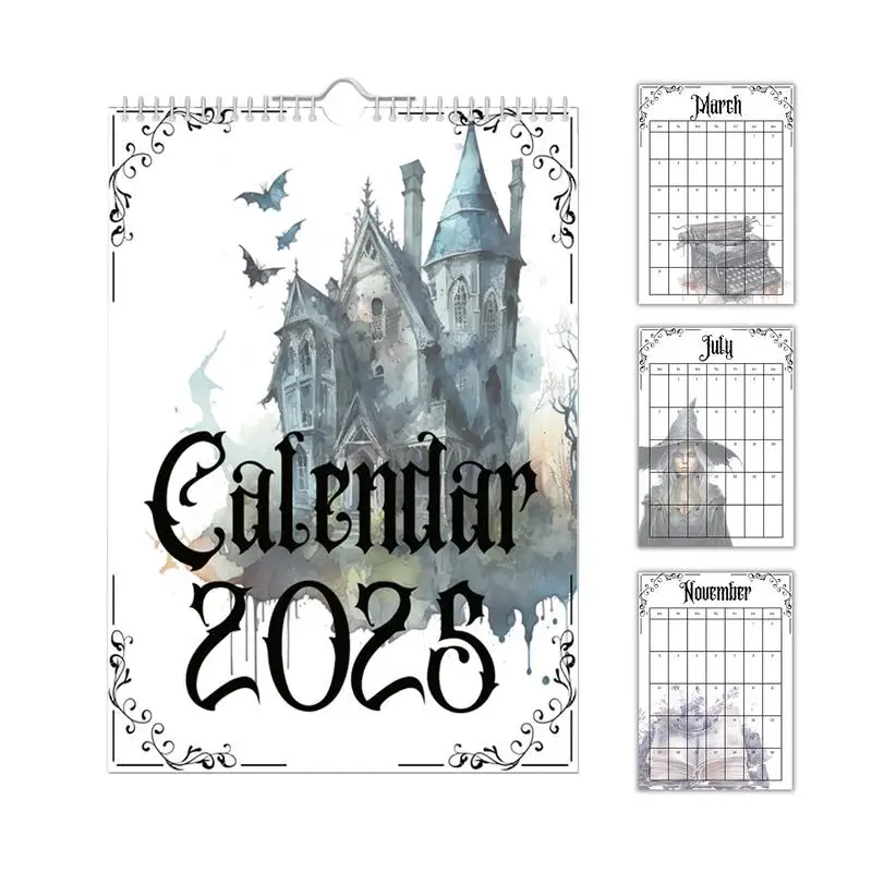 

Art Nouveau Calendar Decorative Hangable Calendar 2025 Monthly Planner Paper Wall Calendar Daily Organizer Calendar Decor Office