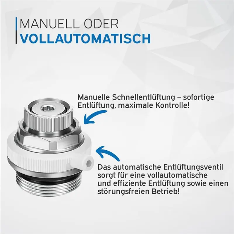 A19F-4X Fully Automatic Air Vent Auto Cut-Off Self Bleeding Radiator Valve 1/2Inch For Heating Systems