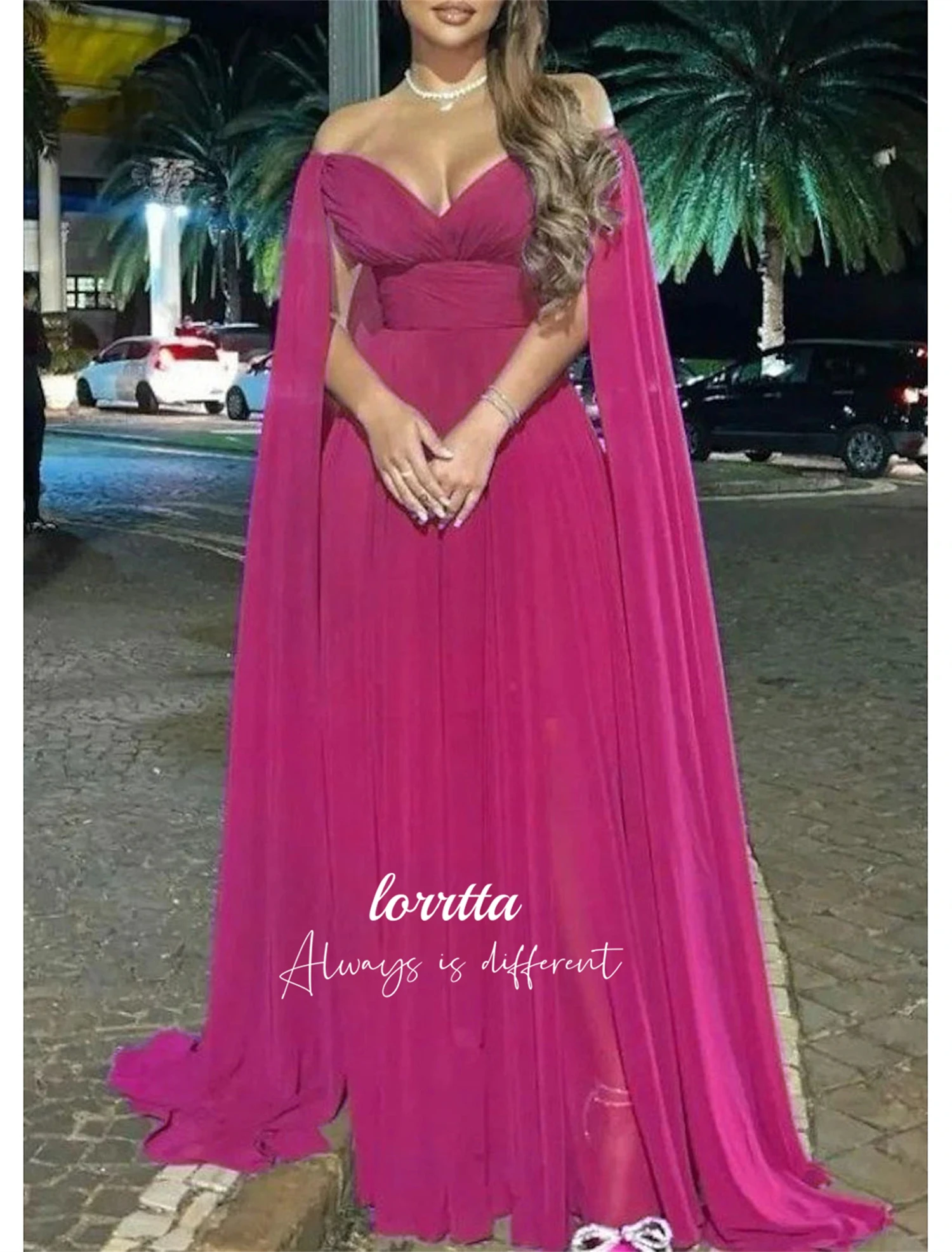 Lorrtta Wedding Party Line A Ball Gown Bridesmaid Dress Chiffon Prom Dresses 2024 Luxury Happy Sharon Evening Gala