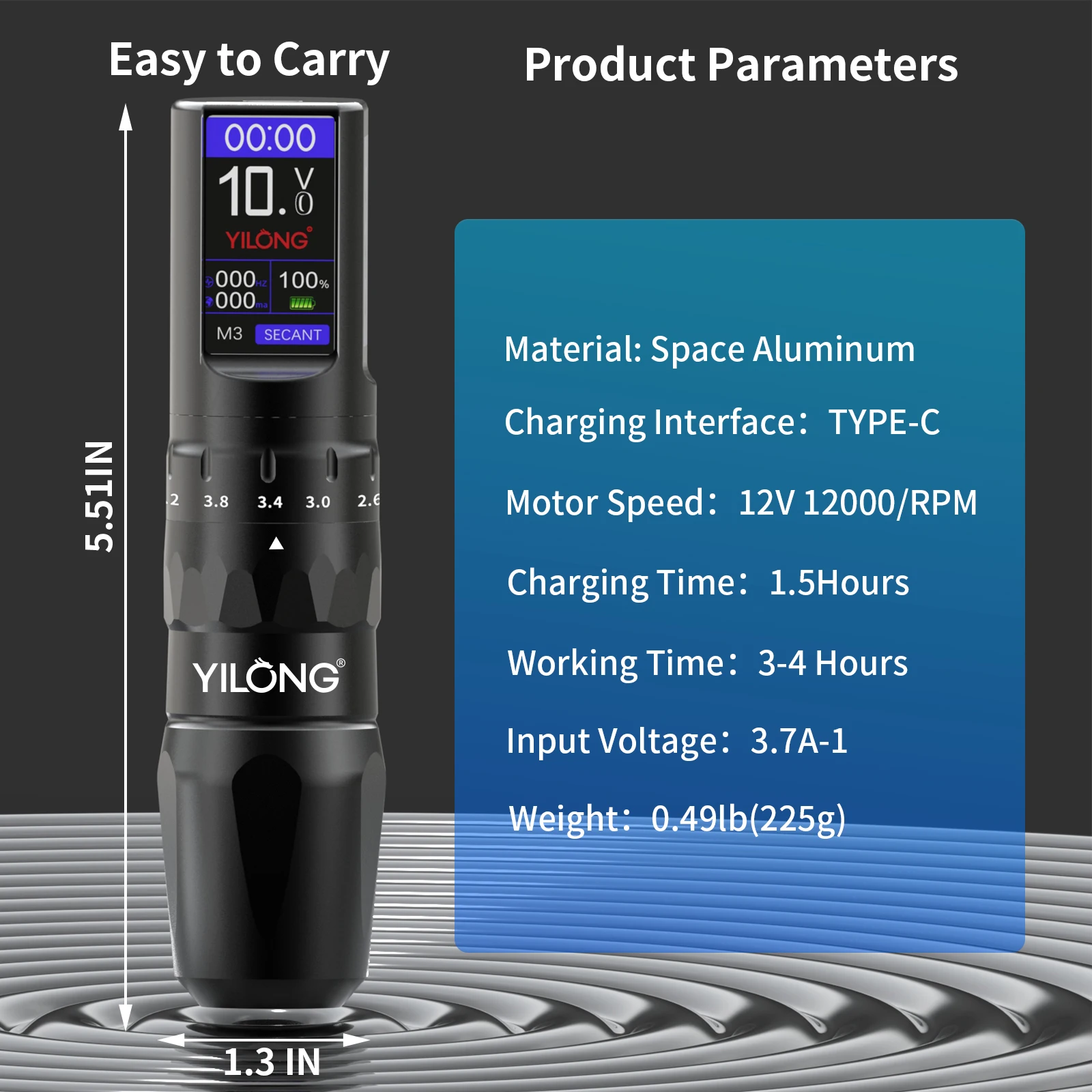 ييلونج الروتاري اللاسلكية الوشم كيت قابل للتعديل 6-السكتة الدماغية 2.2-4.2 مللي متر قلم الوشم آلة مجموعة كاملة لفناني الوشم