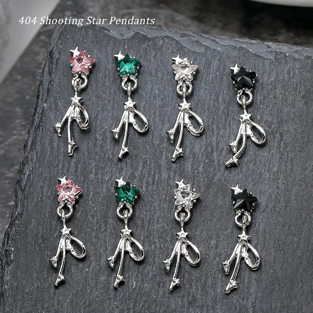 Étoile filante-Argent polyvalent Starlight Dangle Bow, PmotChrome, Alever Meteor Stars, Bijoux Nail Ornements Bibelot, 404