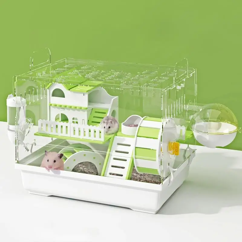 Hamster Cage Special Gold Wire Bear Nest Acrylic Super Large Luxury Villa Cheap Large Breeding Box Luxury Set
