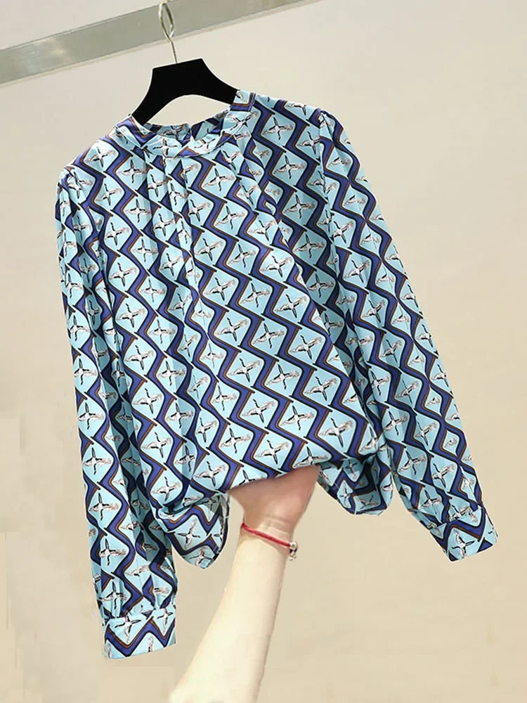 

Весенне-осенние женские блузки в корейском стиле, универсальная цветная контрастная рубашка в клетку с принтом, новые свободные женские топы с длинными рукавами LL333