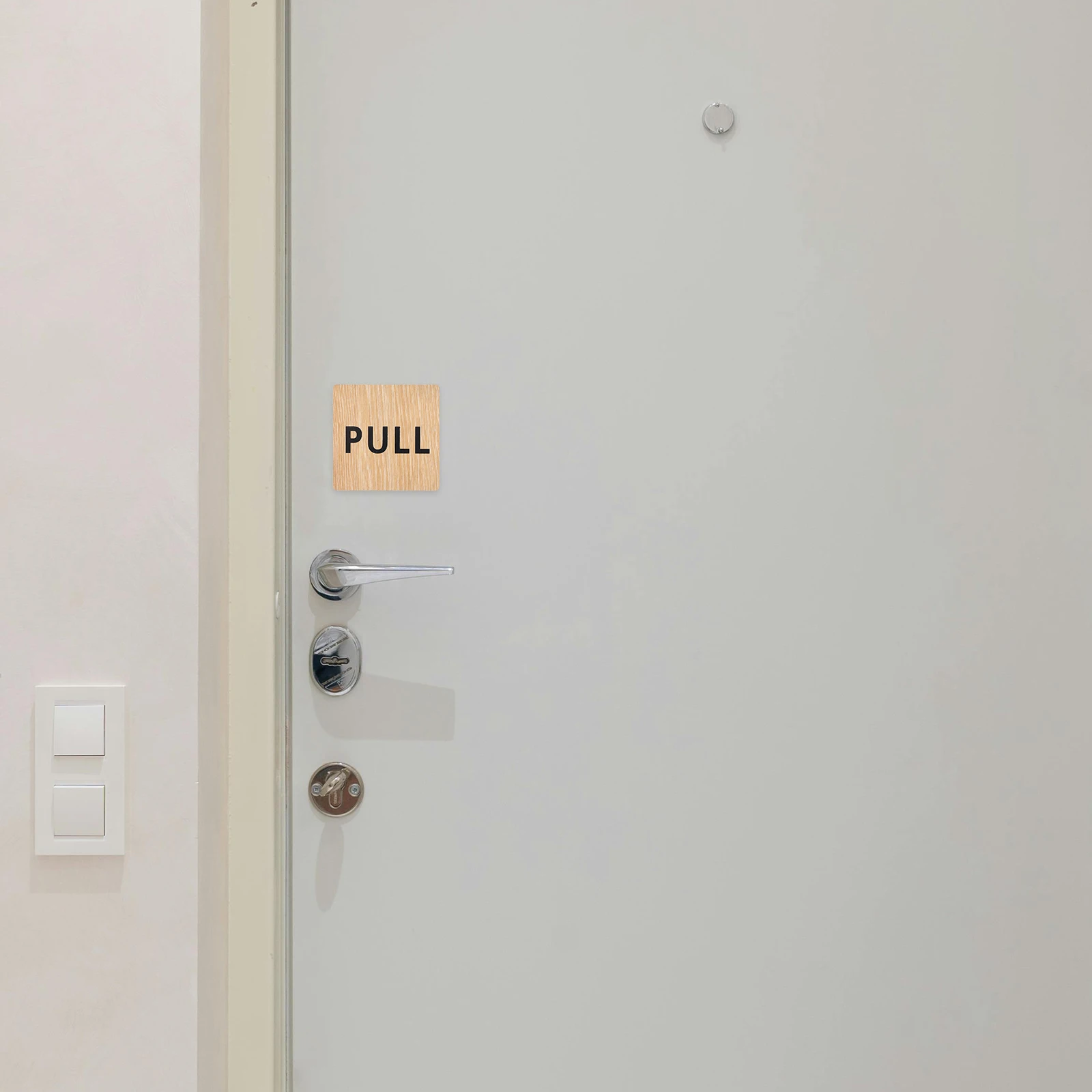 

2Pcs Push Push Sign Pull Sticker Door Hanger Door Sign Wooden Chinese Banner for Doors Office Retail Home Decor Glass Plaque