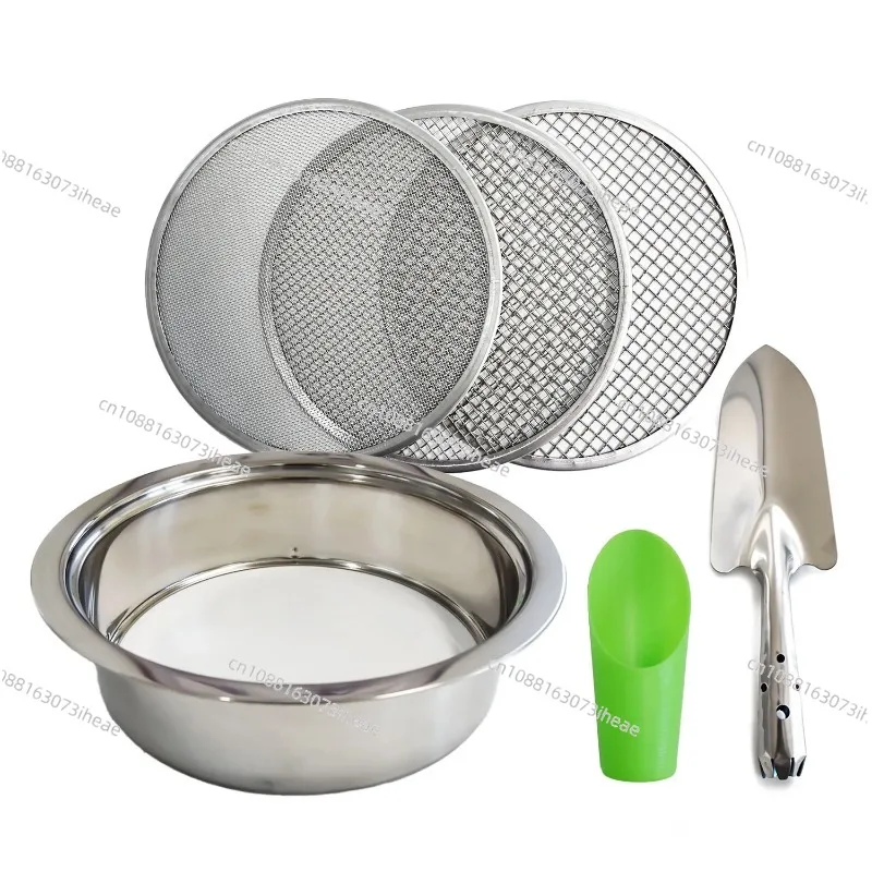 Detachable stainless steel soil filter, gardening garden sieve, compost sieve, gardening tool