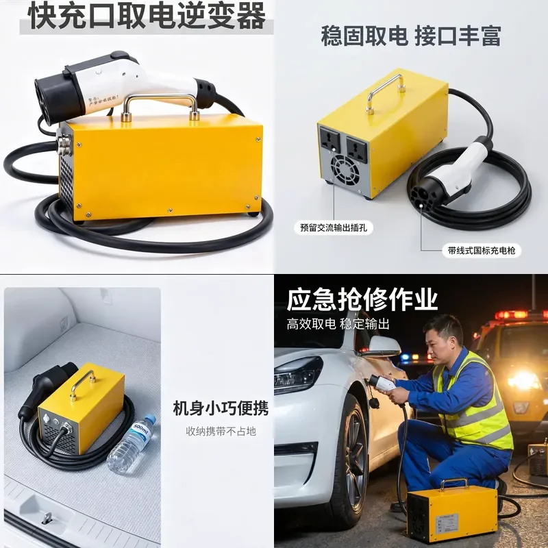 for Portable New Energy Vehicle Fast Charging Port to Take Electrical Power Inverter 5kw Outdoor Emergency Power
