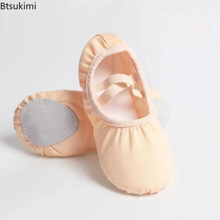 Women Canvas No Lace Up Ballet Shoes Girls Dance Slippers Split Sole Gymnastics Yoga Dancing Shoes Children Ballerina Shoes