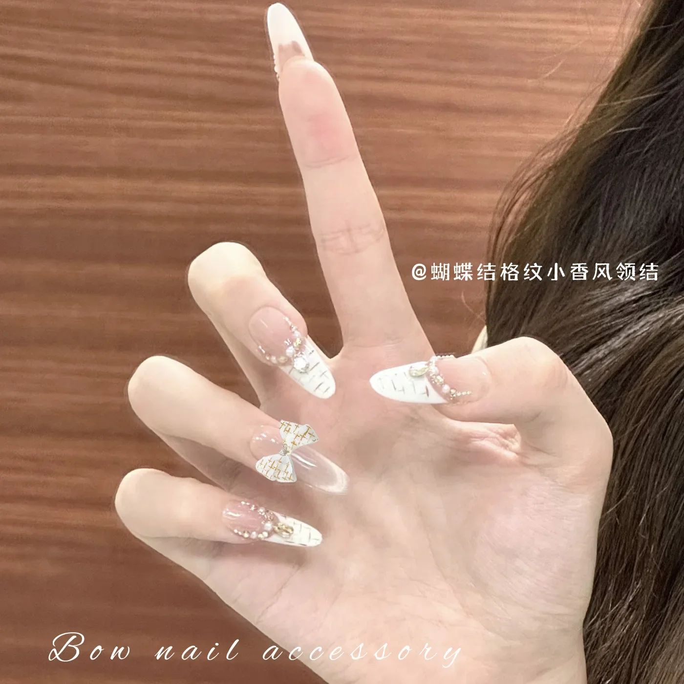 متأنق شبكة نمط Bowknot أنيقة حساسة ليوبارد طباعة الشريط الفرنسية ربطة القوس فيونكة مسمار الفن زينة مانيكير أدوات اكسسوارات