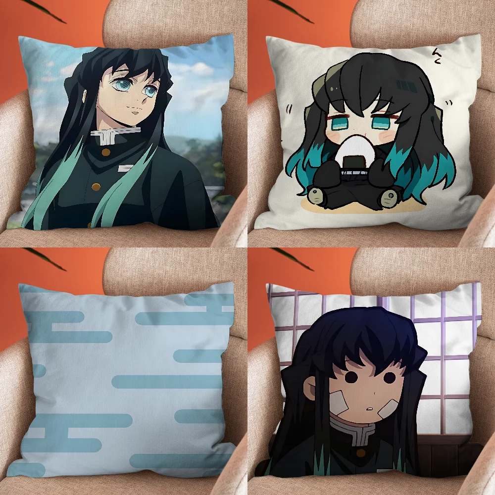 Anime Tokito Muichiro Pillow Case Soft Cushion Cases for Farmhouse Sofa Decor Home Decorations and Protector Pillow Case