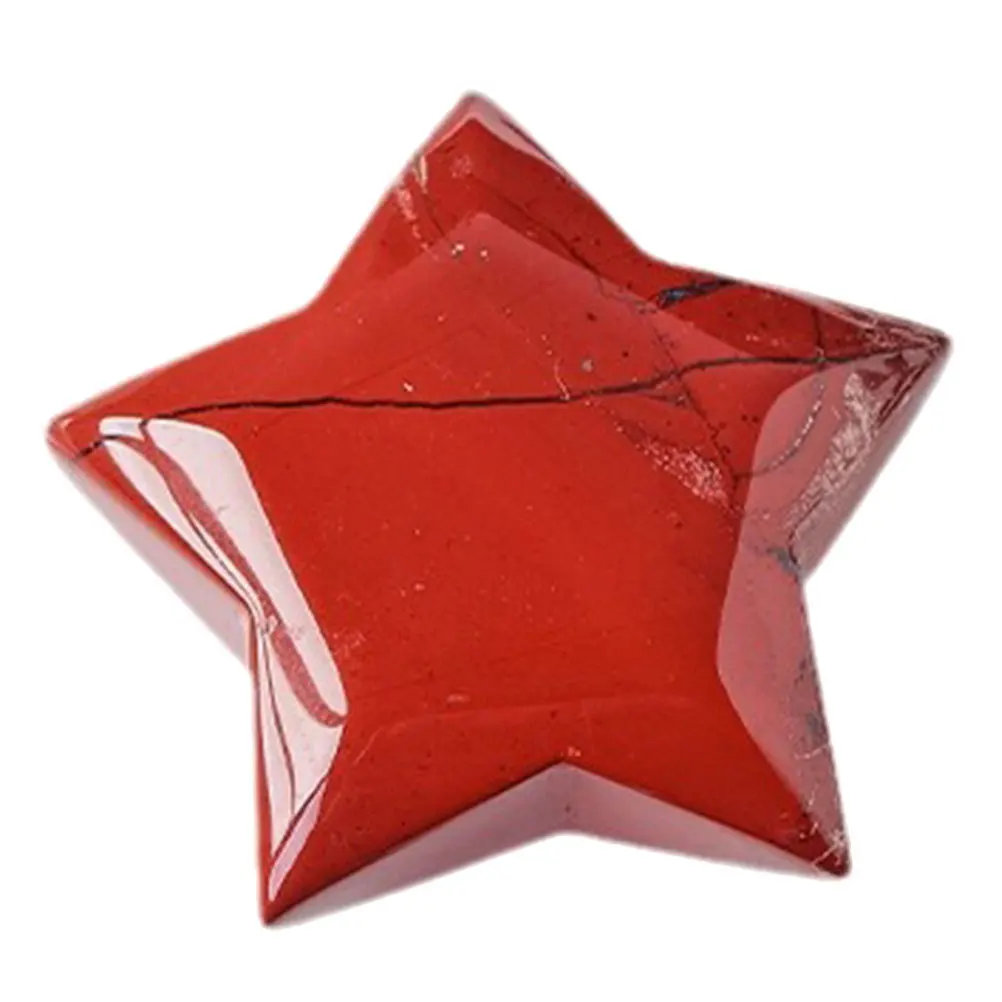 

Crystal Star Decor Natural Red Agate Pentagram Ornament Home Office Decoration Exquisite Craftsmanship Polished Finish