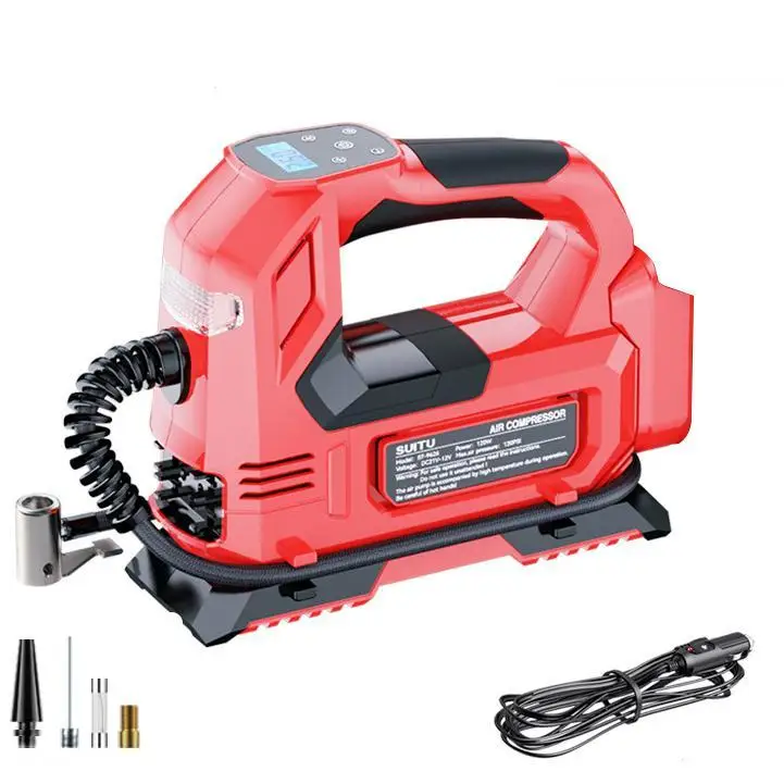 

Best Selling Tire Inflator Portable Air Compressor with Rechargeable Lithium Ion Battery