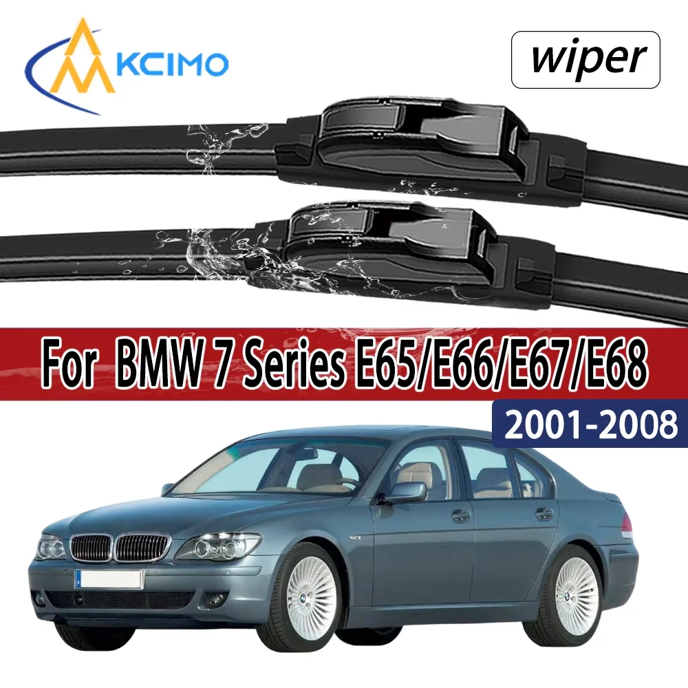

For BMW 7 Series E65/E66/E67/E68 2001-2008 Front Windshield Wiper Blades 2pcs Windscreen Window Accessories