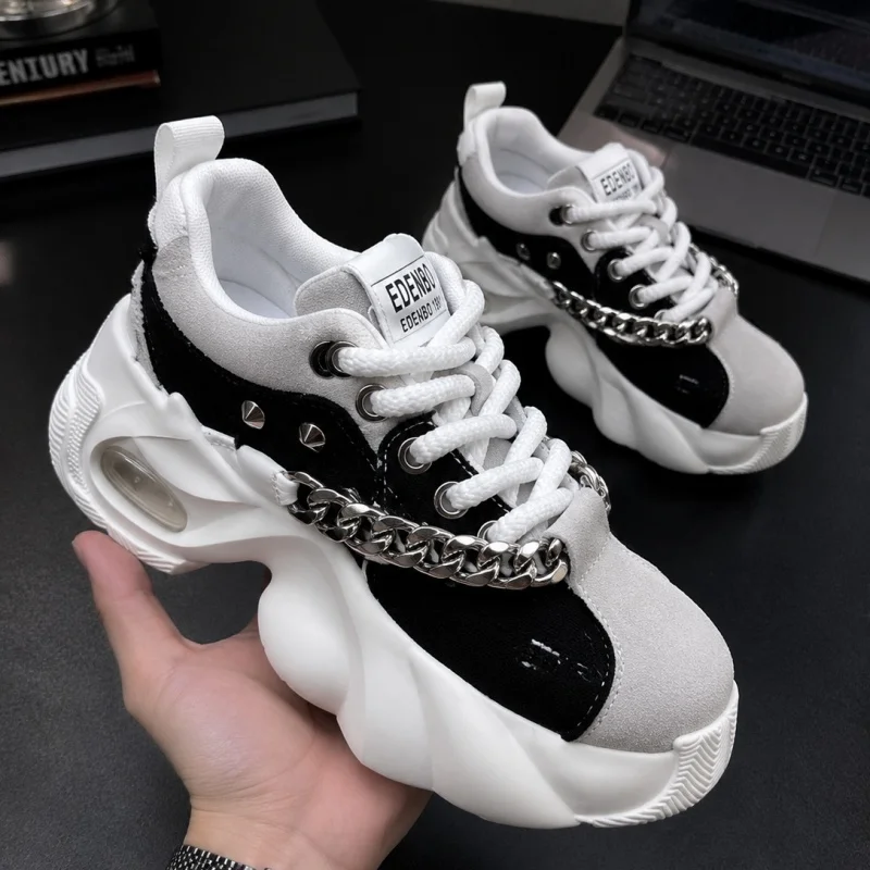 Soft Upper Men Casual Walking Sneakers Light Non Slip Wear Resistant Trendy Matching Style Daily Shopping Street Footwear