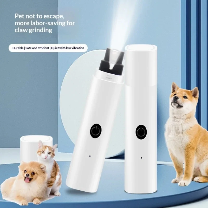 New Electric Nail File For Dogs And Cats, With Silent Claw Clipper, Rechargeable Nail File For Puppies, Painless To Use.