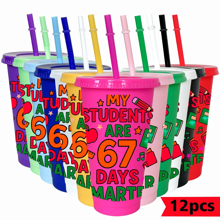 

12 шт./упак., карандаши со звездами, 26 унций, красочный пластиковый стакан, посуда для питья на день рождения, чашка для воды для возвращения на родину