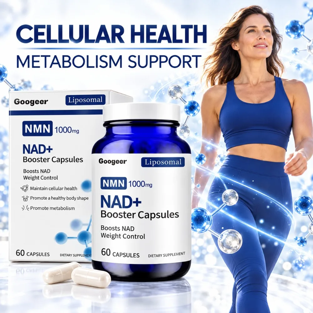 NMN 1000mg NAD+ Booster Capsules for Adults Cellular Health & Metabolism Support with Vitamin C Liposomal Supplement 60 Count