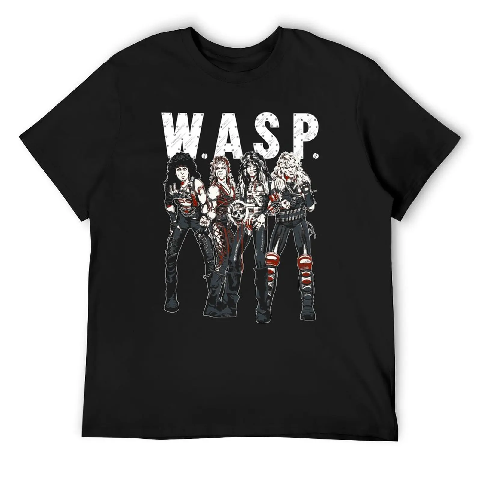 

W.A.S.P. Comic Style T-Shirt boys animal print Anime t-shirt Funny t-shirts mens graphic t-shirts funny