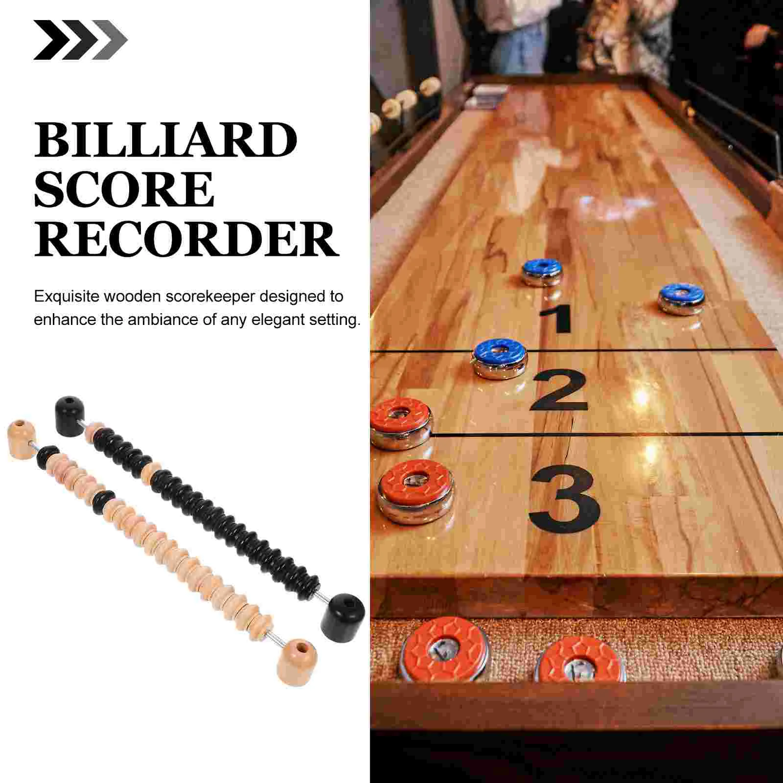 Shuffleboard Waxtafelaccessoires Score Keepers voor voetbal Draagbare spellen Houten tellers