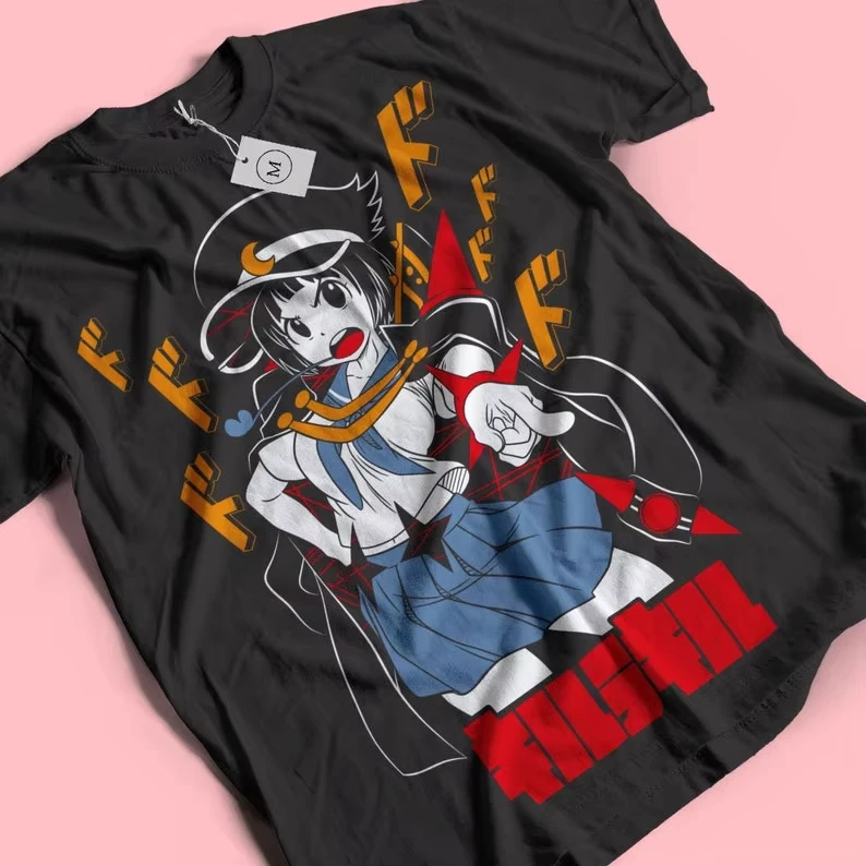 Ryuko Matoi Shirt Vintage Washed Unisex Oversized Kill La Kill Streetwear Soft Cotton Short Sleeve Tee Gift Clothing Tops Hot