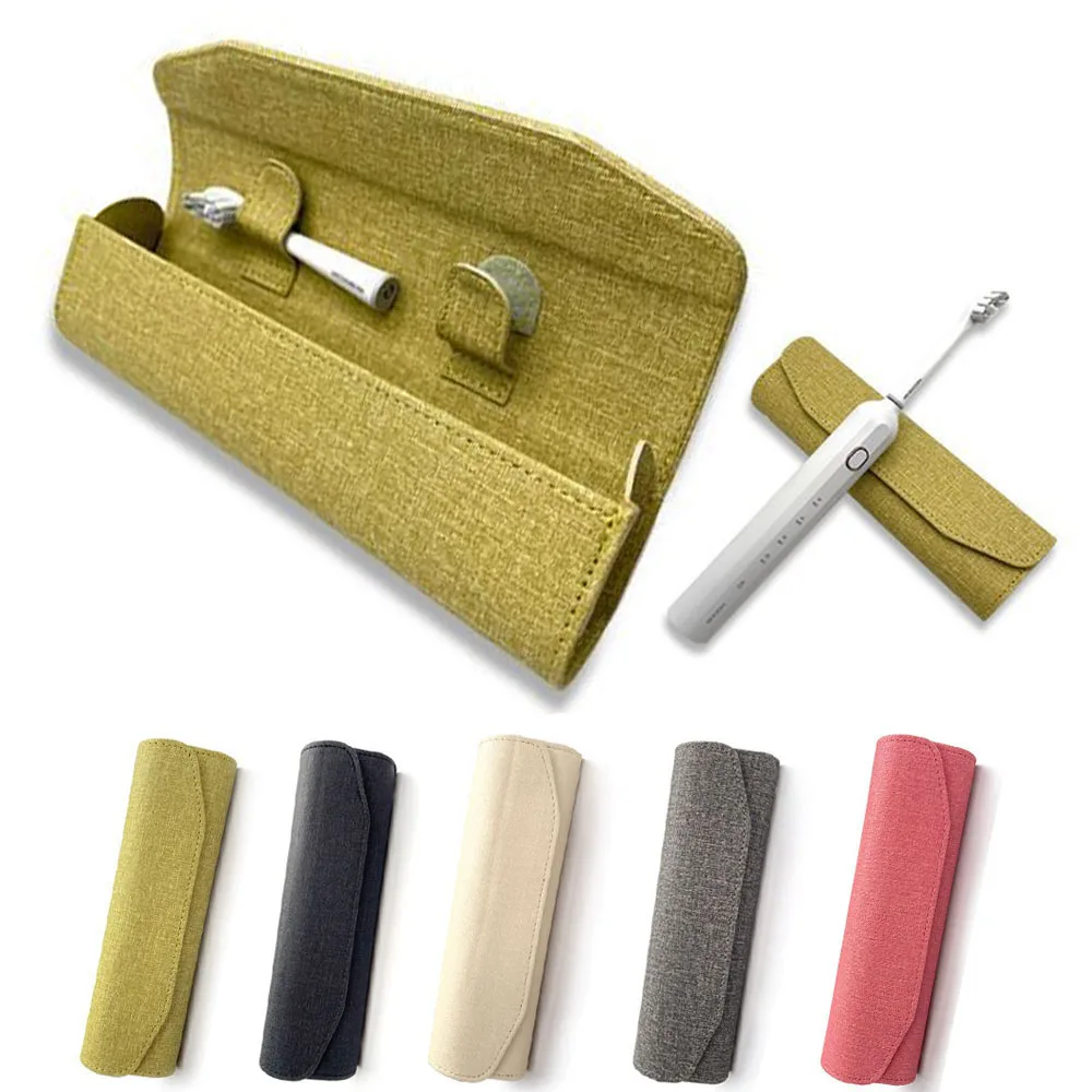 5 Colors Universal Travel Electric Toothbrush Case Portable Storage Box Bathroom Supplies PVC Leather Toothbrush Packaging Box