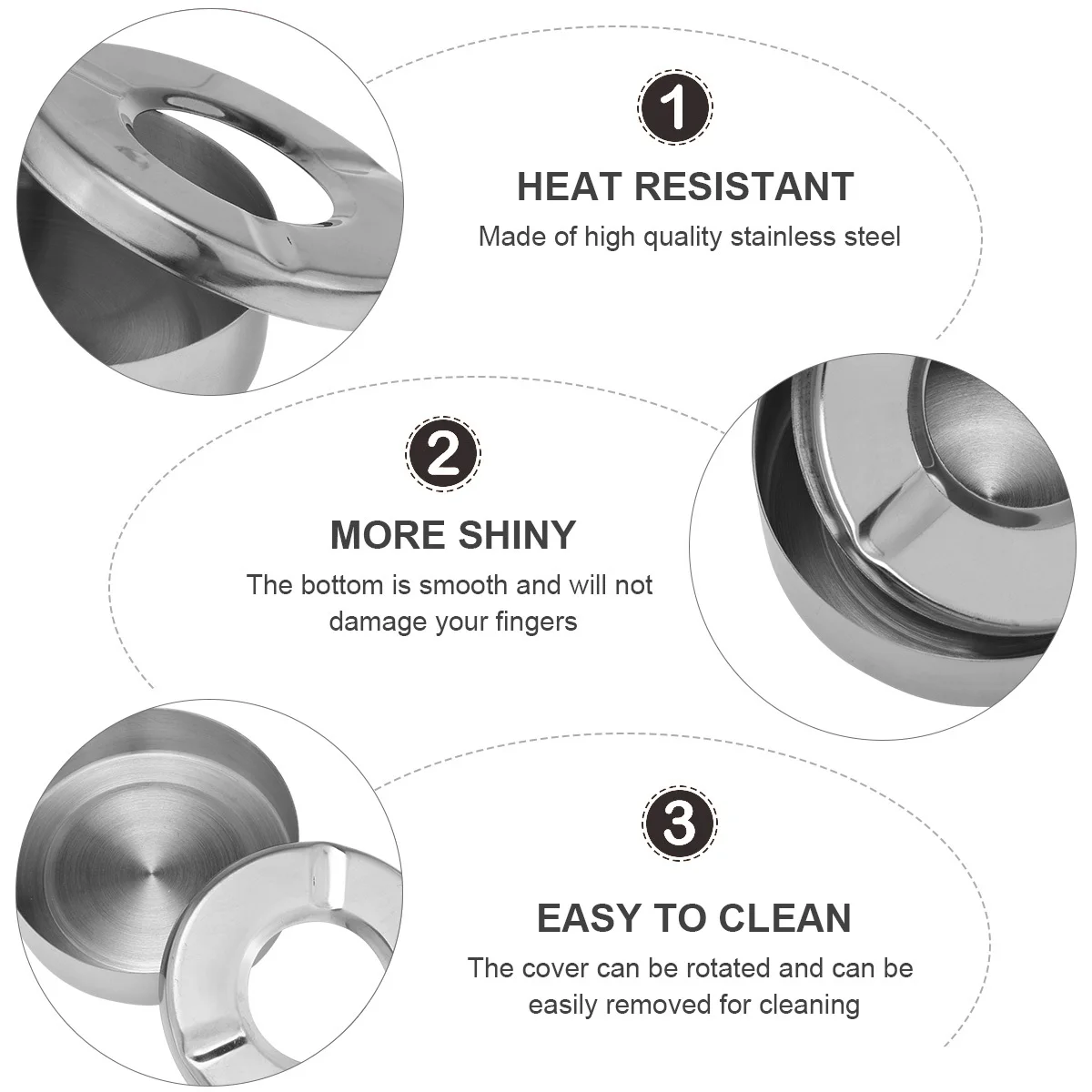 

Round Ashtray With Lid Heavy Duty Stainless Steel Cigarette Ash Tray Large Capacity For Home Office Outdoor Use