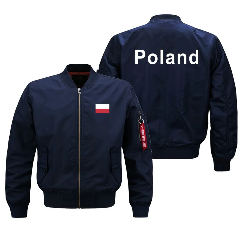 Funny Poland Military Flight Aviation Men Ma1 Bomber Jacket Outdoor Windproof Man Baseball Coats