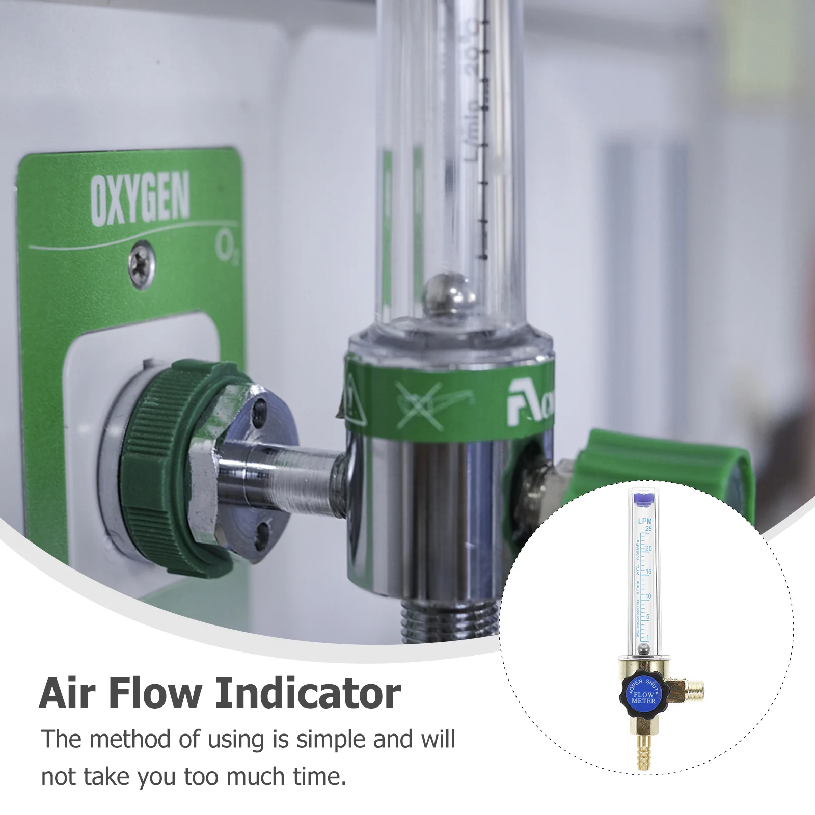 Gas Pump Flowmeter Regulator Carbon Dioxide Indicator CO2 for Argon Tire Nitrogen