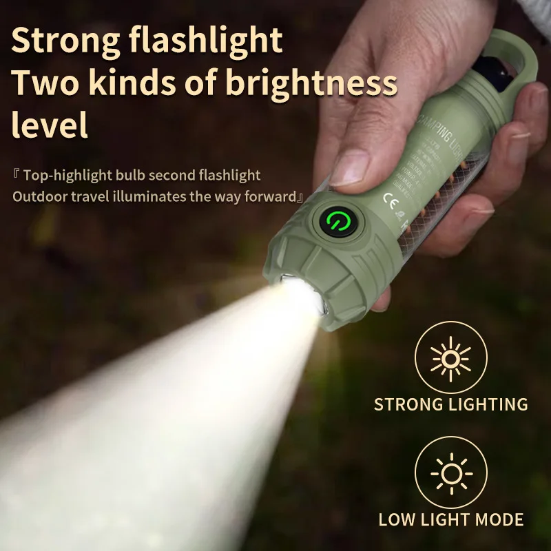 

Handheld Camping Lantern 1200mAh Rechargeable Waterproof Super Bright Tent Light Work Flashlight Outdoor Lighting for Hiking