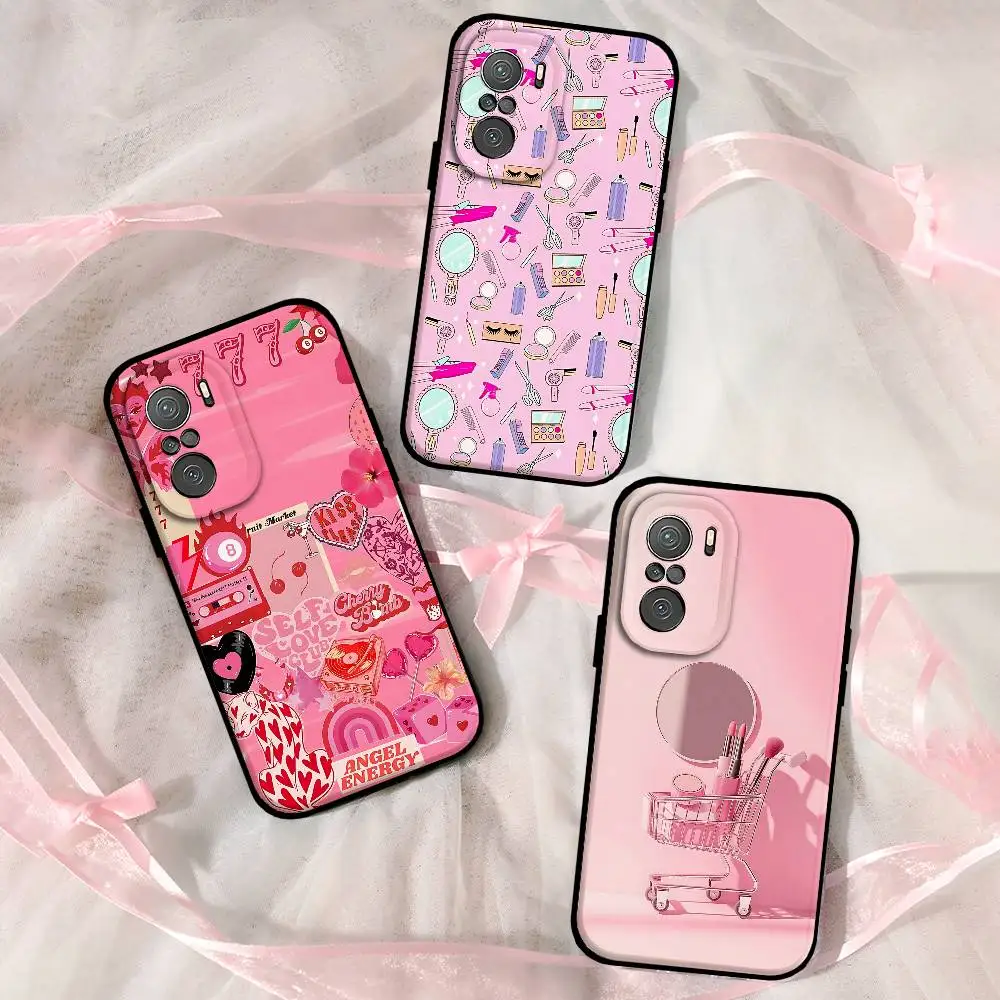 Fashion Cosmetics Chill Handyhülle für Xiaomi 11 12 Redmi Note 11 5G 8T 9A 9 10T Note 8 9 12SUltra, stoßfest, schlank, schwarz