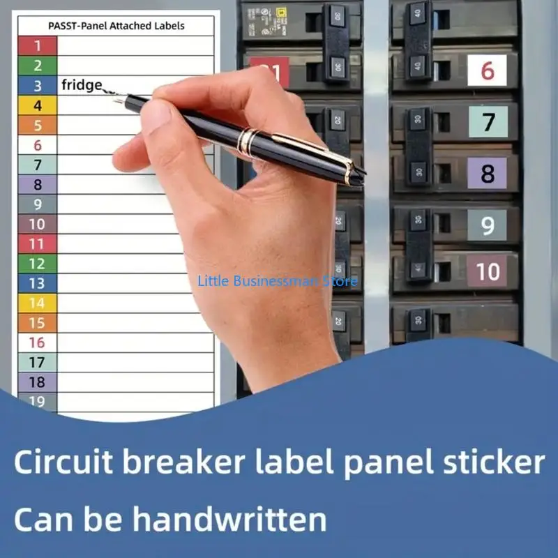 10Pcs Wasserdichte PVC Elektrische Panel Etiketten Farbcodierung Klebstoff Schalttafel Etiketten Aufkleber Für Leistungsschalter – Detail 4