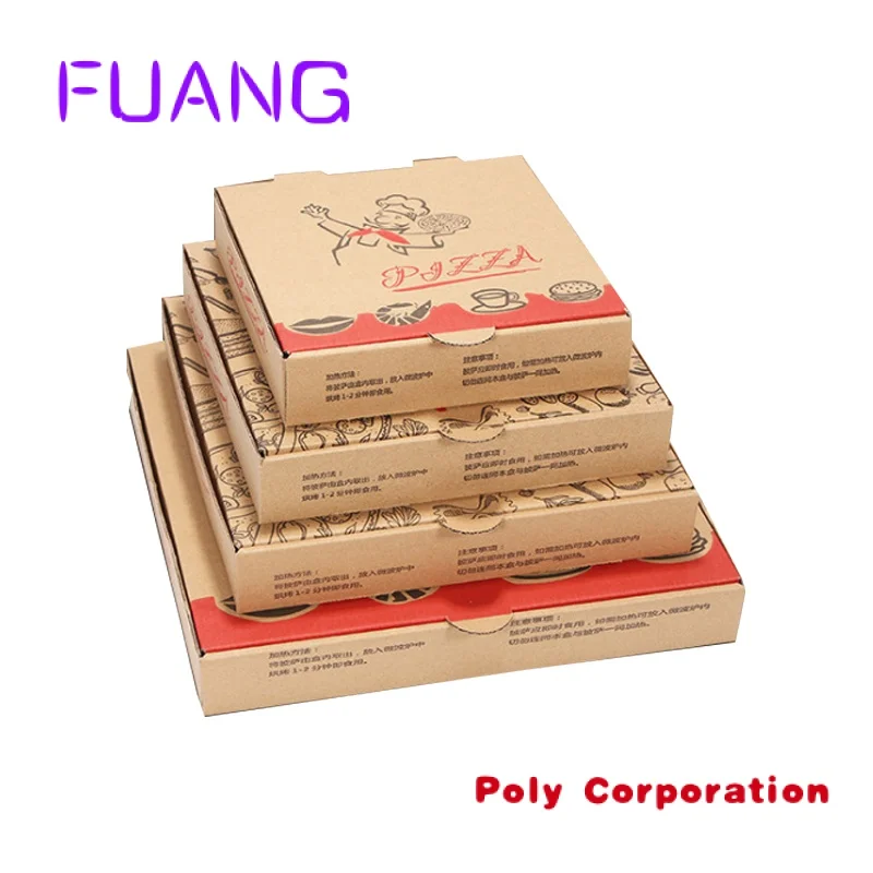 

Custom Wholesale cheap making round custom printed logo 12 14 inch 35cm pizza packing carton paper box