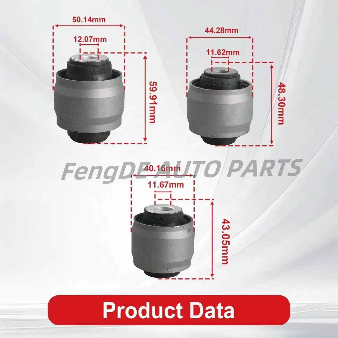 3pcs Rear Arm Assembly Knuckle Bushing For 2018-2024 TOYOTA CAMRY/HYBRID AVALON Lexus ES300H 42304-06270 42305-06270 42304-33050