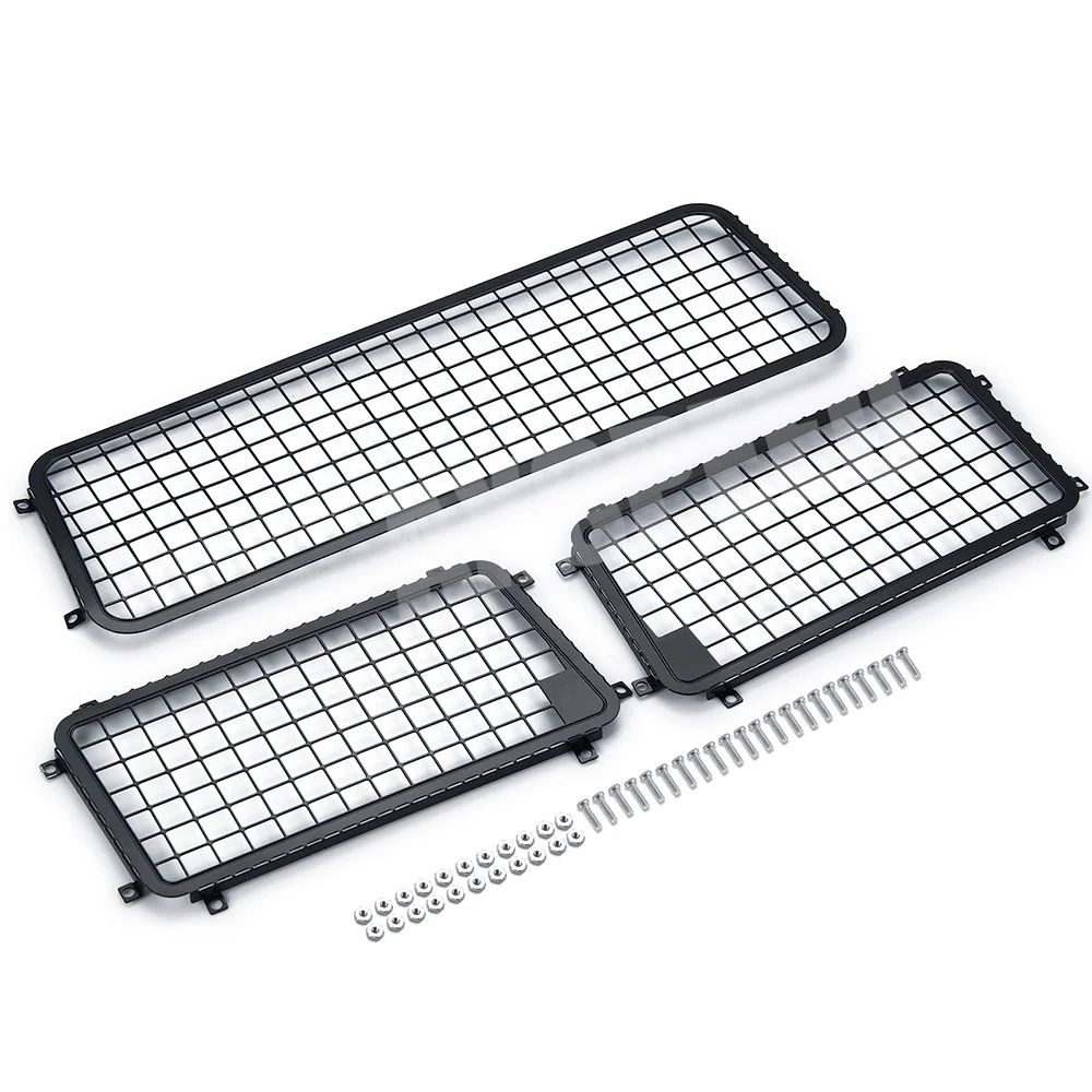 AXSPEED 1Set Metal Window Mesh Protective Net Guards for TRX-4 TRX4 Bronco 1/10 RC Crawler Car Upgrade Parts Accessories