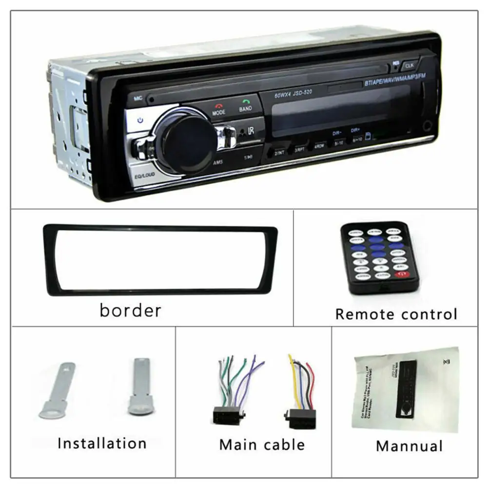 1 Pcs Car MP3 Player Stereo 12/24V 60W Bluetooth Audio Radio Car Truck Usb Bluetooth Handsfree Call Car USB Card Insert MP3 Radi