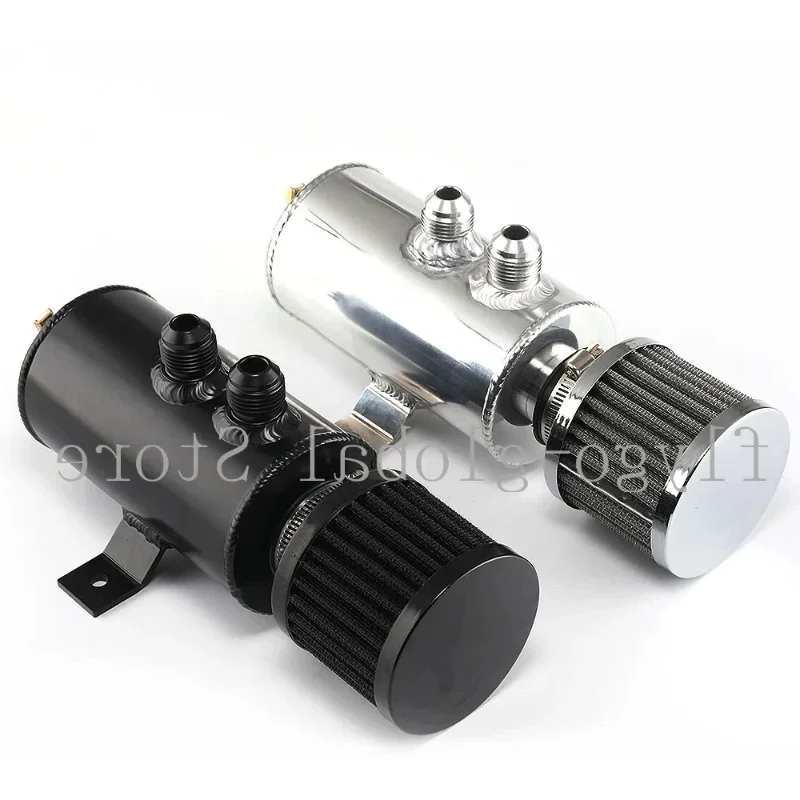 

1pcs Black argent Aluminum 10AN Oil Catch Can Reservoir Tank +Breather Filter Baffled Kit