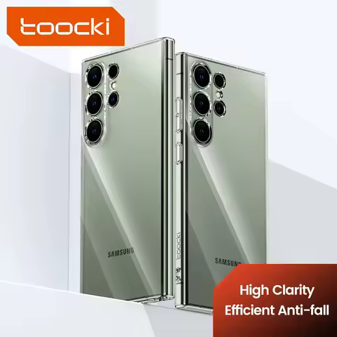 Toocki Phone Case for Samsung S24 S23 S22 S21 Plus Ultra Clear Case for S23 S21 PE Transparent Soft TPU Protective Cover Case