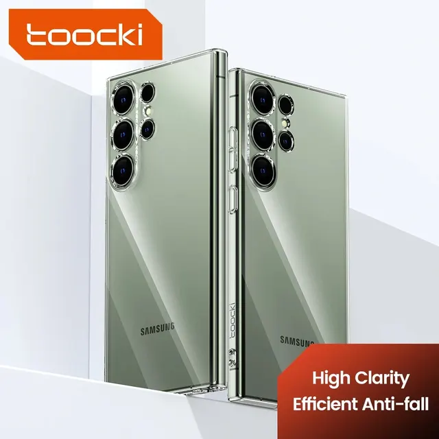 Etui na telefon Toocki do Samsung S24 S23 S22 S21 Plus Ultra Clear Case do S23 S21 PE Transparent Soft TPU Protective Cover Case